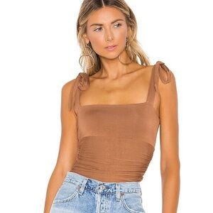 Majorelle Lauren Bodysuit in Brown Spice